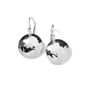 Ippolita Disc Earrings in Sterling SIlver with Diamonds